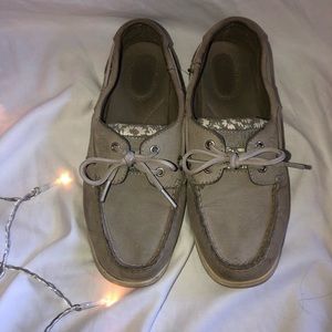 Grey & Floral Sperry Boat Shoes